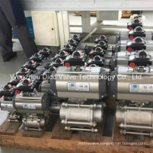 Pneumatic 3PC Thread Ball Valve with ISO 5211 Mounting Pad